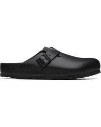 Birkenstock - Regular Boston Leather Slip-On Loafers - Lyst