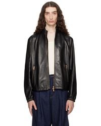 Versace - Plongé Leather Jacket - Lyst