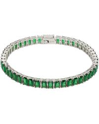 Hatton Labs - Bracelet de tennis argenté et vert - Lyst