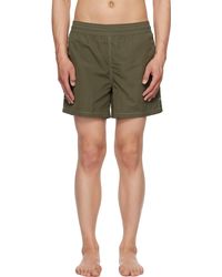 Ami Paris - Khaki Beach Swim Shorts - Lyst