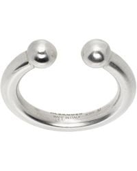 Jil Sander - Silver Open Band Ring - Lyst