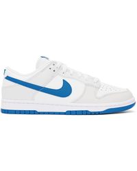 Nike - Off-white & Blue Dunk Low Retro Sneakers - Lyst
