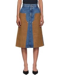 Stella McCartney - Denim Midi Skirt - Lyst