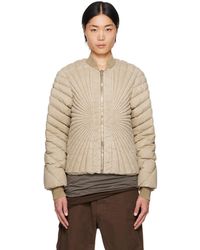 Rick Owens - Moncler + Taupe Radiance Down Jacket - Lyst