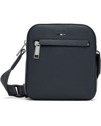 BOSS - Grained Faux-Leather Reporter Bag - Lyst