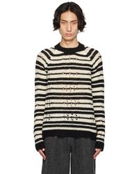 Dries Van Noten - Black & White Striped Sweater - Lyst