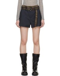 Sacai - Suiting & Nylon Twill Shorts - Lyst
