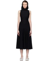 Alaïa - Black Hooded Maxi Dress - Lyst