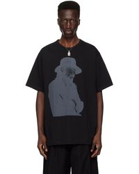 Yohji Yamamoto - T-shirt noir à image imprimée - Lyst