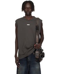 Vetements - Débardeur Brun En Jersey À Logo Ovale - Lyst