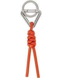 Bottega Veneta - Orange Triangle Key Ring - Lyst