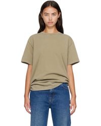 Mugler - Khaki Short Sleeves Logo T-Shirt - Lyst