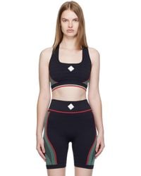CASABLANCA - Soutien-Gorge De Sport Sans Coutures Noir - Lyst