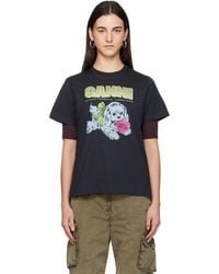 Ganni - Puppy T-Shirt - Lyst