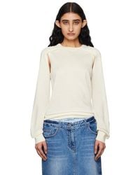 Helmut Lang - オフホワイト シュラグ セーター - Lyst