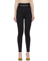 Alexander Wang Black Exposed Zipper Leggings