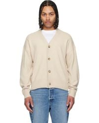 BOSS - Off- Virgin-Wool Relaxed Fit Cardigan - Lyst
