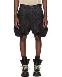 Rick Owens - Temple Stefan Denim Cargo Shorts - Lyst