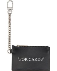 Off-White c/o Virgil Abloh - Black Quote Bookish Zipped Card Holder - Lyst