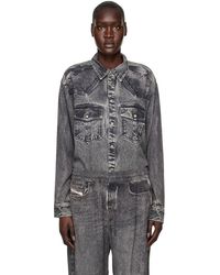 DIESEL - Chemise gils grise en denim - Lyst