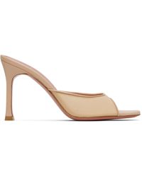 AMINA MUADDI - Ssense Exclusive Alexa Mesh 95 Heeled Sandals - Lyst