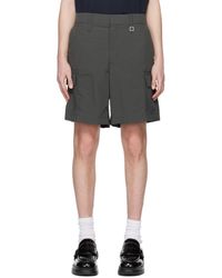 WOOYOUNGMI - Gray Hardware Shorts - Lyst