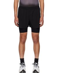 Soar Running - Short De Course Étagé Noir - Lyst