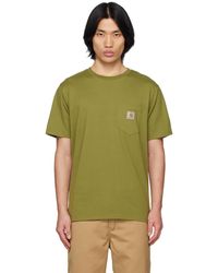Carhartt - T-shirt vert à poche plaquée - Lyst
