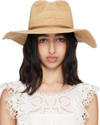 Rag & Bone - Leather-Trimmed Wide-Brim Raffia Panama Hat - Lyst