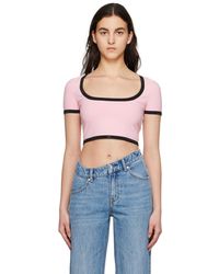 Alexander Wang - Pink Crystal T-shirt - Lyst