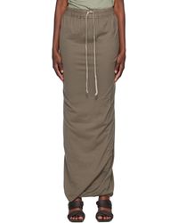 Rick Owens - グレー Hollywood Pull On Pillar マキシスカート - Lyst