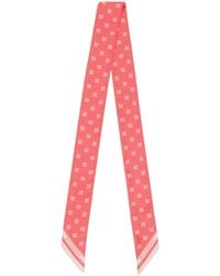 Givenchy - Pink 4g Plumetis Silk Twill Scarf - Lyst