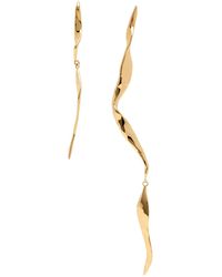 Faris - Boucles d'oreilles pendantes blade dorées - Lyst