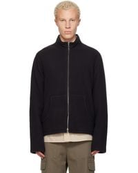Rier - Pull Noir En Molleton À Glissière - Lyst