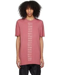 Boris Bidjan Saberi 11 - Pink Garment-dyed T-shirt - Lyst