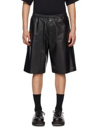 Undercover - Drawstrings Faux-leather Shorts - Lyst
