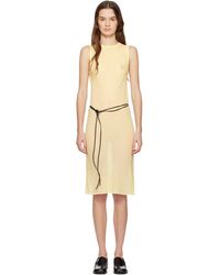 Rier - Robe Courte Jaune En Gaze De Laine - Lyst