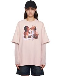Acne Studios - ピンク レイヤード プリントTシャツ - Lyst