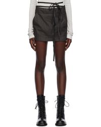 Ann Demeulemeester - Minijupe magdalena brune - Lyst