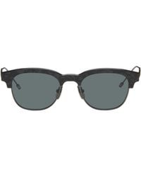 Thom Browne - Acetate & Titanium Oval Sunglasses - Lyst