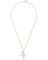 Emanuele Bicocchi - Double Cross Necklace - Lyst