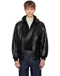 AURALEE - Lamb Leather Zip Blouson Jacket - Lyst