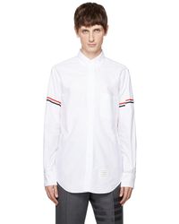 Thom Browne - Thom e chemise blanche à brassards tricolores - Lyst