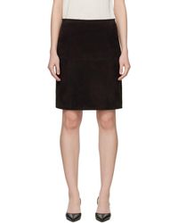 Loulou de Saison - Engel Suede Pencil Midi Skirt - Lyst