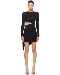 The Attico - Robe courte noire à découpe - Lyst