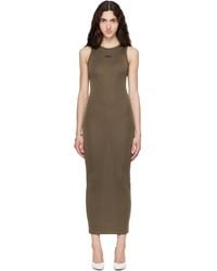 Fear Of God - Khaki Soft Rib Racerback Midi Dress - Lyst
