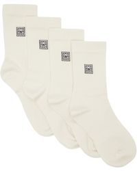 TOTEME - Two-Pack Off- Monogram Socks - Lyst