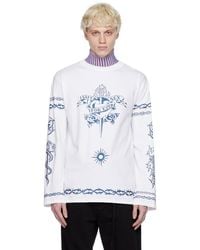 Jean Paul Gaultier - White Glitter Long Sleeve T-shirt - Lyst