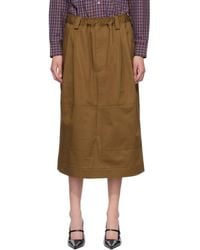 MERYLL ROGGE - Workwear Drawstring Denim Midi Skirt - Lyst