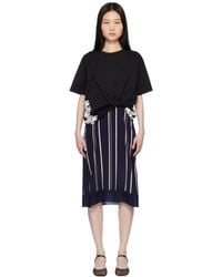 3.1 Phillip Lim - Draped T-shirt Slip Combo Midi Dress - Lyst